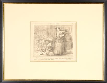 Honoré DAUMIER (1808-1879). 
Set of five...