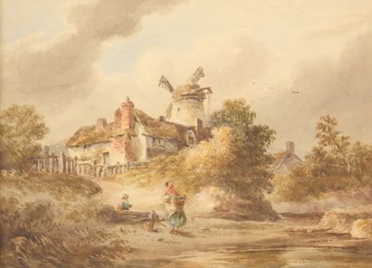 David I COX (1783-1859).

Landscape with...