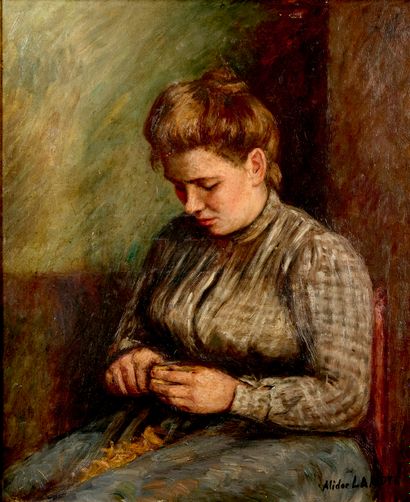 Alidor LAMOTE (1880-1949).


The potato peeler.


Oil...