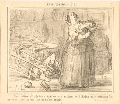 Honoré DAUMIER (1808-1879). 
Set of five...