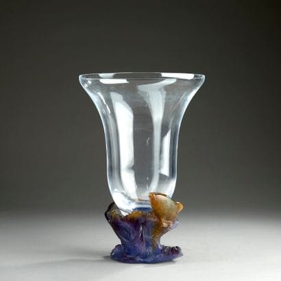DAUM France.

Crystal vase, pâte de verre...