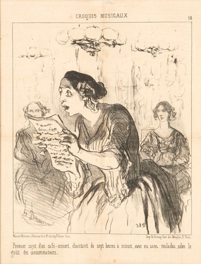 Honoré DAUMIER (1808-1879). 
Set of nine...