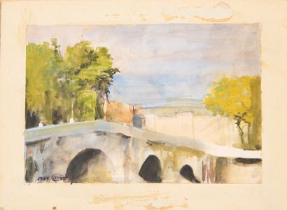 Monique JORGENSEN (1906-?). 
View of fortified...