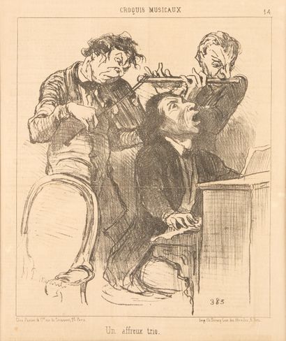 Honoré DAUMIER (1808-1879). 
Set of nine...