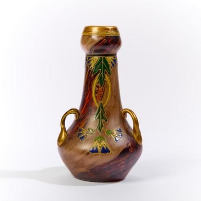 LEGRAS.
Conical vase with flattened base...