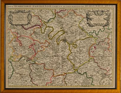 Set of two enhanced engraved maps. 
It includes:
-...