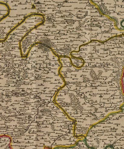 Set of two enhanced engraved maps. 
It includes:
-...