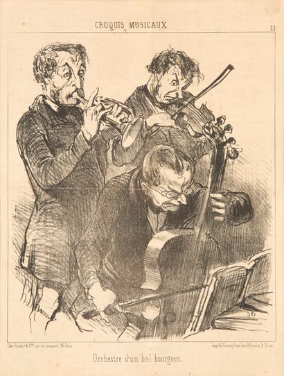 Honoré DAUMIER (1808-1879). 
Set of nine...