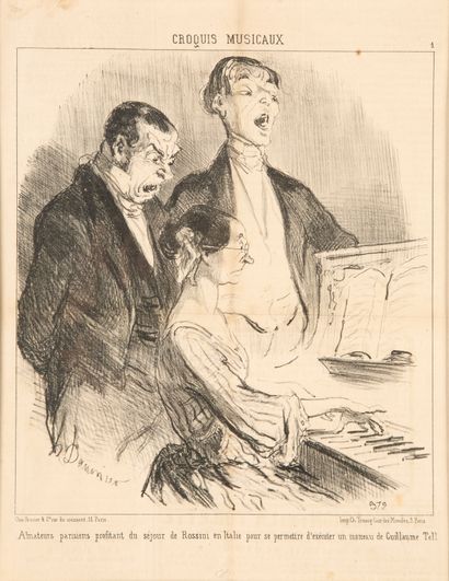 Honoré DAUMIER (1808-1879). 
Set of nine...