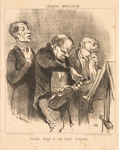 Honoré DAUMIER (1808-1879). 
Set of nine...