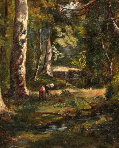 Barbizon school, after Narcisse Virgile DIAZ...