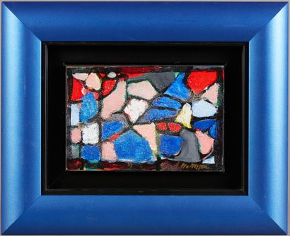 Michèle MORGAN (1920-2016).
Colored abstract...
