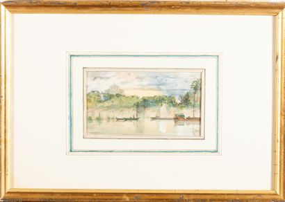 Set of two graphic works: 


- Swiss school...
