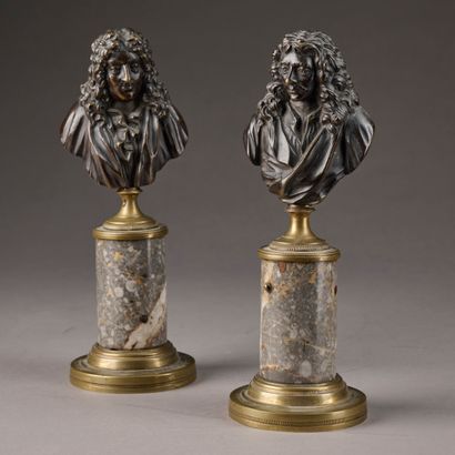 After Jean-Antoine HOUDON.
Bust of Molière...
