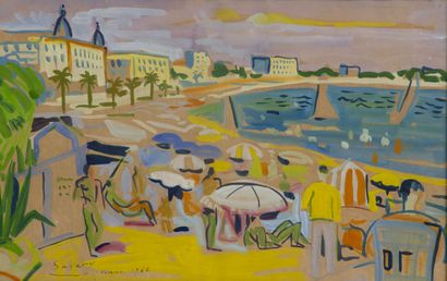 Robert SAVARY (1920-2000). 
Cannes. 
Technique...