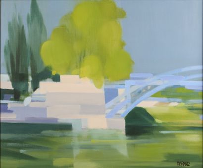 Freddy DEFOSSEZ (né en 1932).
Paysage au...
