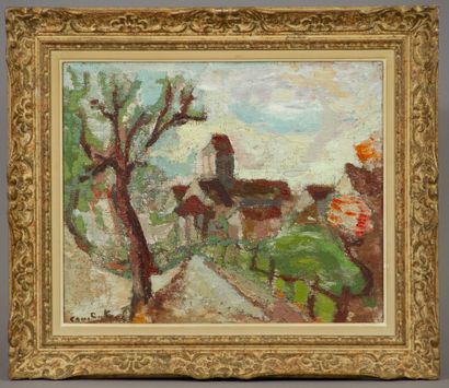 CONSTANT (XXe siècle). 
Le village
Huile...