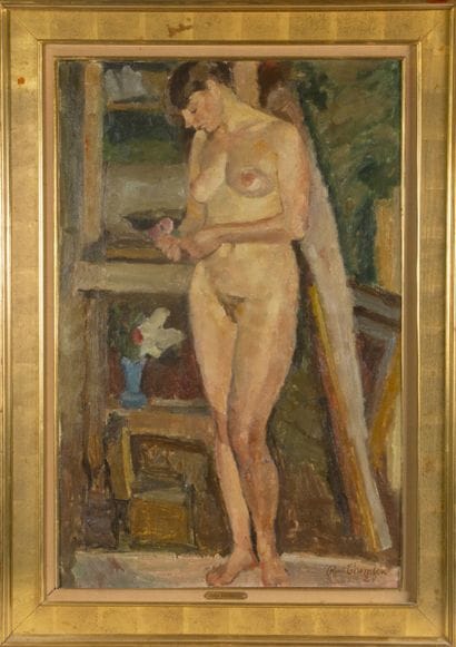 René THOMSEN (1897-1976).
Femme nue de face....