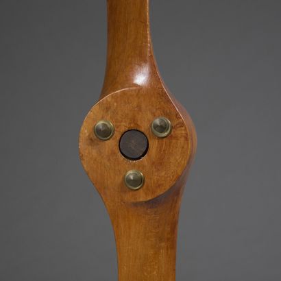 Varnished wood aircraft propeller. 

Numbered...