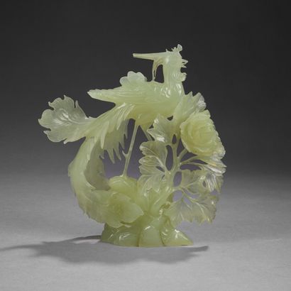 CHINA. 

Hard stone set including : 

- Two...