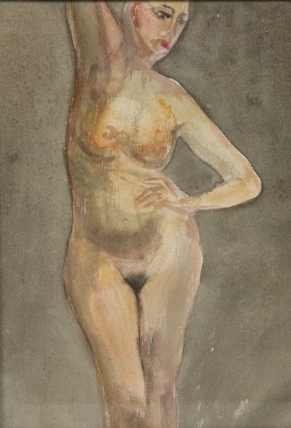 V. MUCLAB (XXe siècle). 
Femme nue. 
Technique...