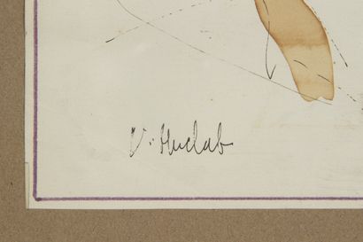 V. MUCLAB (XXe siècle). 
Femme nue. 
Technique...