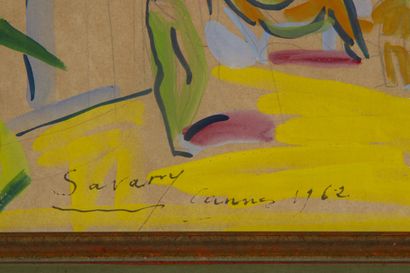 Robert SAVARY (1920-2000). 
Cannes. 
Technique...