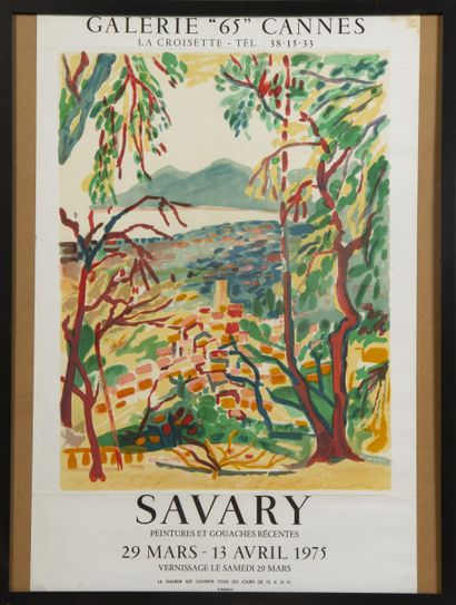 Robert SAVARY (1920-2000). 
Cannes. 
Technique...