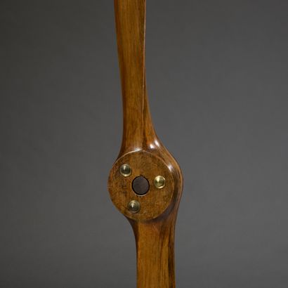Varnished wooden aircraft propeller. 
Double...