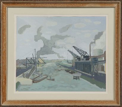 Ecole française du XXe siècle. 

Le port....