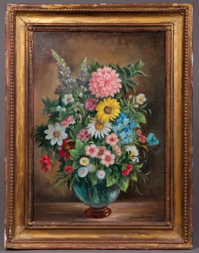 Ecole moderne.

Bouquet de fleurs au papillon...