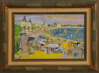 Robert SAVARY (1920-2000). 
Cannes. 
Technique...