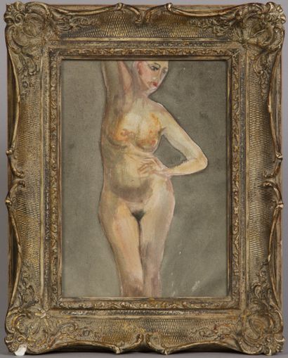V. MUCLAB (XXe siècle). 
Femme nue. 
Technique...