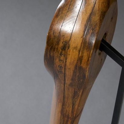 Varnished wooden aircraft propeller. 
Double...