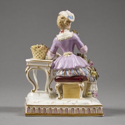 MEISSEN.
Polychrome porcelain subject depicting...