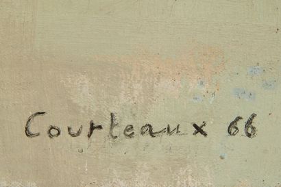Michel COURTEAUX (1918-2019). 

Vue de village...