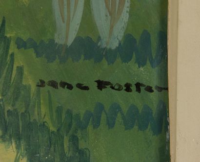 Jane FOSTER (XXe siècle). 

Paysage de campagne...