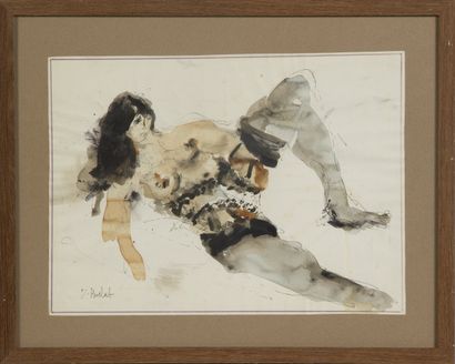 V. MUCLAB (XXe siècle). 
Femme nue. 
Technique...