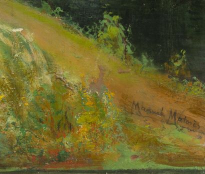 Manuel MATOSES (1863-1956). 
Paysage en bord...