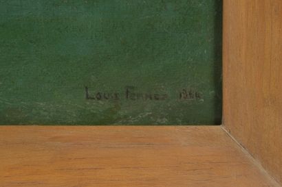 Louis FERNEZ (1901-1983). 
Paysage de campagne,...