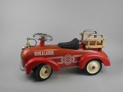 Voiture de pompier HOOK & LADDER en métal,...