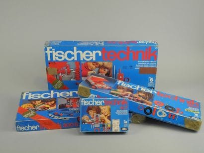 FISCHER TECHNIK, ensemble de 4 boîtes: expérimentale,...