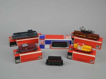 JOUEFF HO. Ensemble de quatre locomotives...