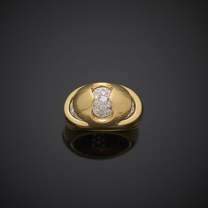 KRIA GIOIELLI.
Bague dôme en or jaune 750...