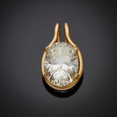 Pendentif en or jaune 750 millièmes, présentant...