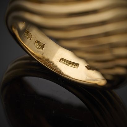 BOUCHERON.
Bague dôme en or jaune 750 millièmes,...