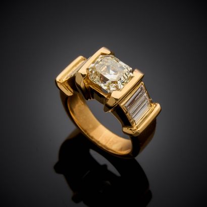 Bague bandeau en or jaune 750 millièmes,...