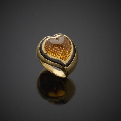 ANDRE COL.
Bague dôme en or jaune 750 millièmes,...