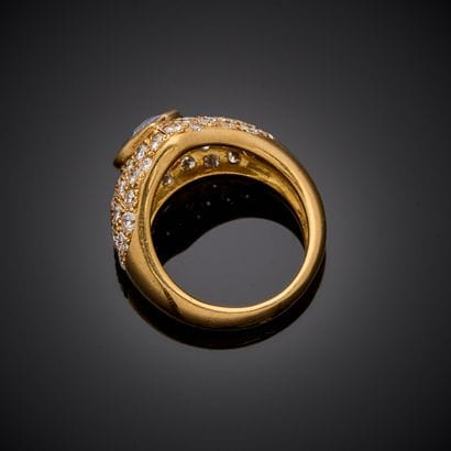 Bague bandeau en or jaune 750 millièmes,...