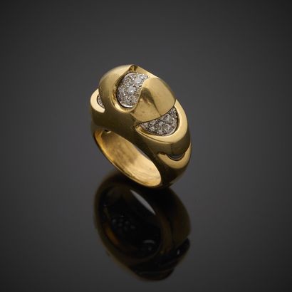 KRIA GIOIELLI.
Bague dôme en or jaune 750...